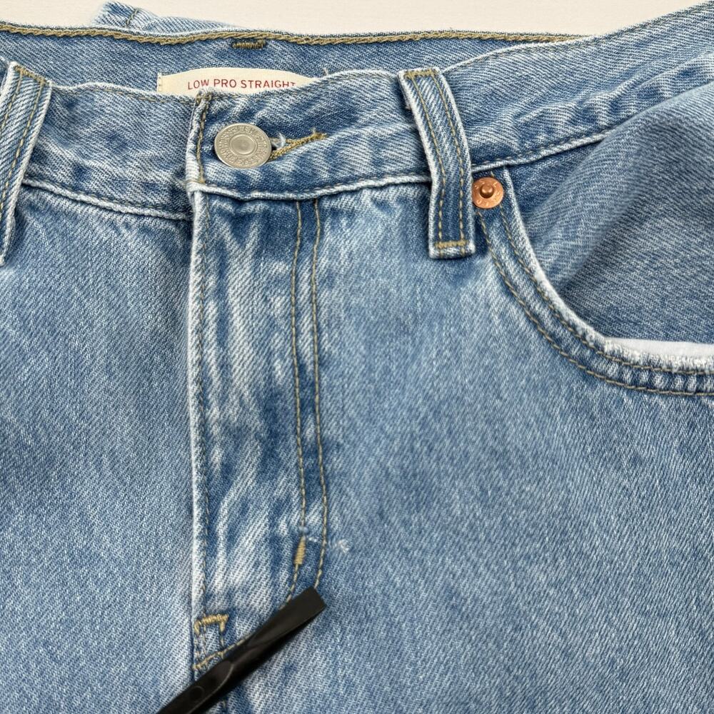 Levi's Low Pro Straight Jeans W28 Light Wash 90s Y2K Vibes Straight Leg - Picture 11 of 14